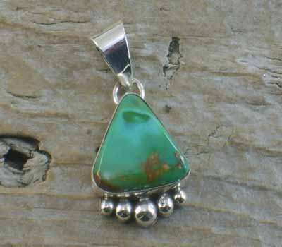 Native American Turquoise Nugget Pendant M